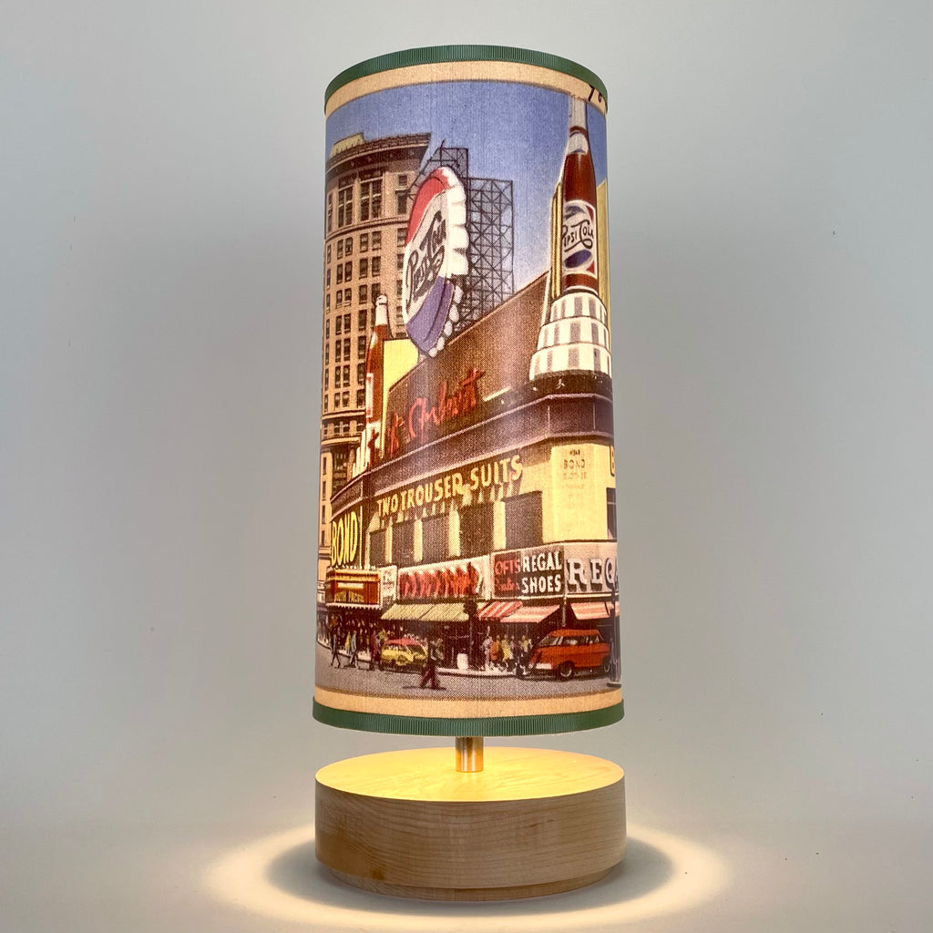 Times Square NYC postcard lamp