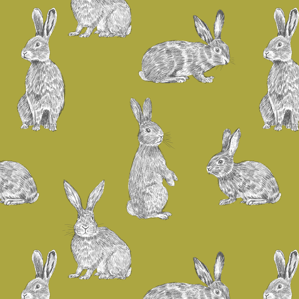 Bunnies in Chartreuse